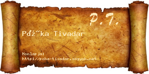 Póka Tivadar névjegykártya