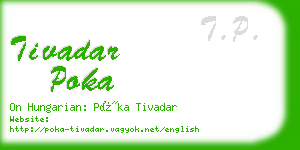 tivadar poka business card
